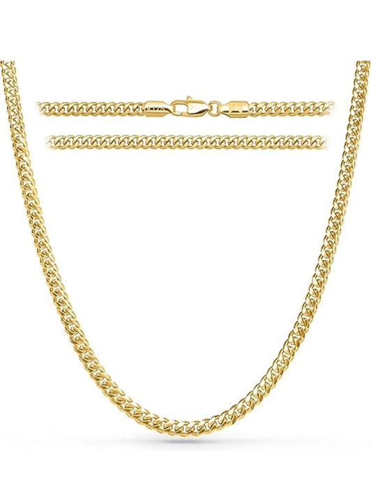 18-inch 5mm gold Cuban link chain necklace, luxury accessory for professional style. - Gold Cuban Link Chain (5mm) - 18 inches - RTZN, Shopify Collective
