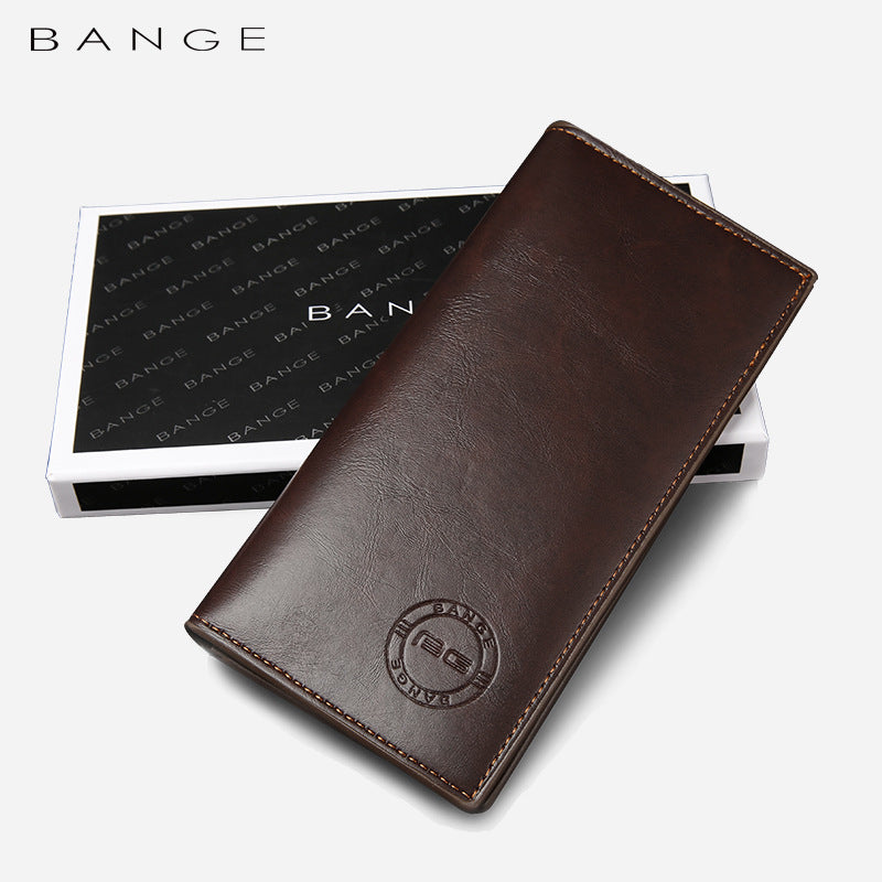 New Men's Wallet Korean Version Of The PU Wallet Clutch Bag Simple Fashion Ticket Holder Multi-Card Long Wallet