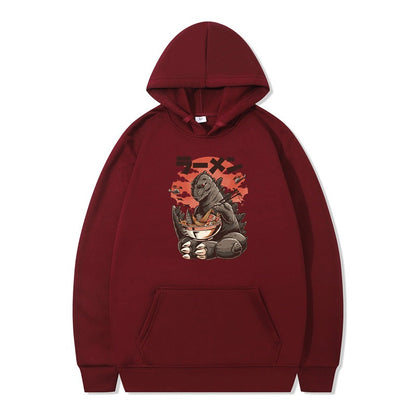 Cartoon printed fashionable men's and women's autumn and winter hoodies with hats