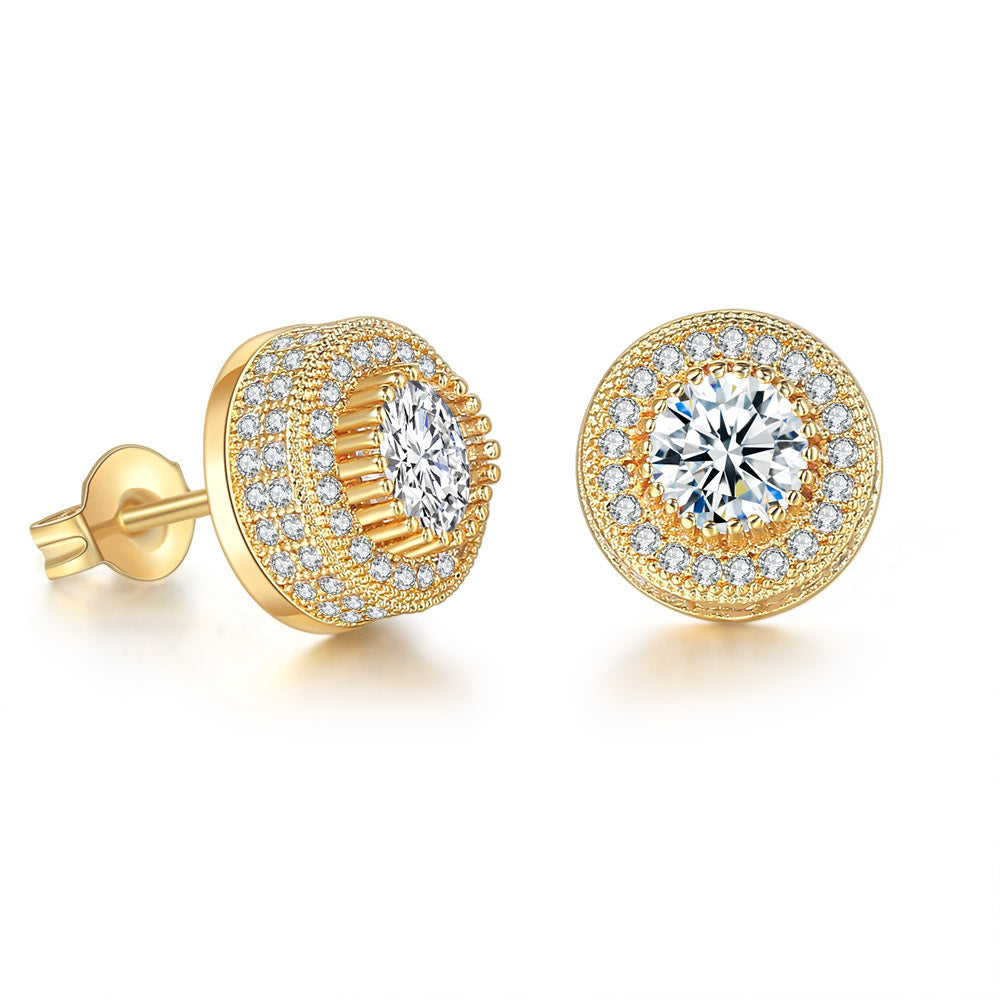 Zircon Micro Earring Gold Plated