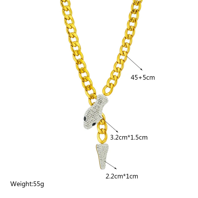 Gold Plated Cubic Zirconia Pendant Cuban Link
