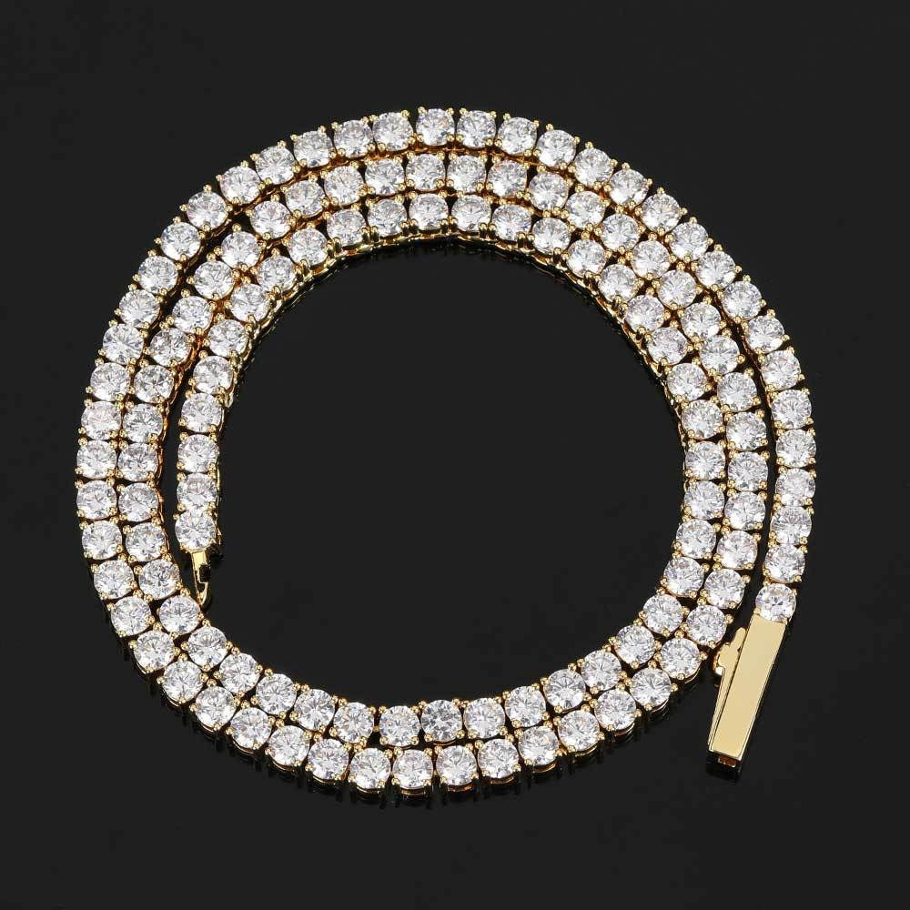 Stone Necklace Full Diamond Men's Necklace