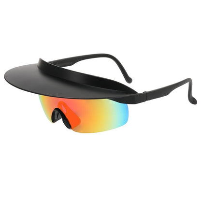 New Large Frame Cycling Glasses for Men and Womens Fashionable and Colorful Hats, Sunglasses, Personalized Brims, Sunglasses