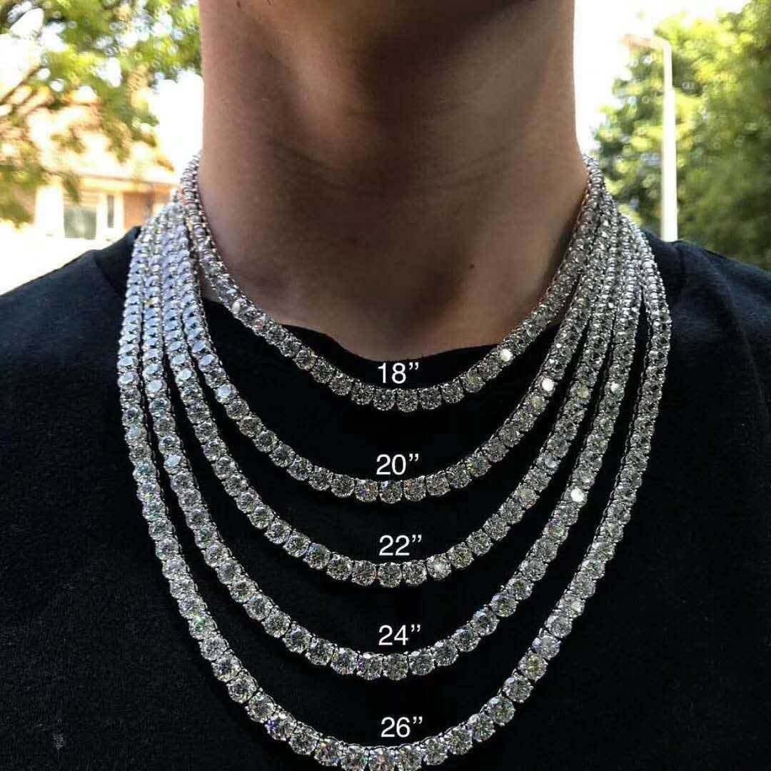 Stone Necklace Full Diamond Men's Necklace