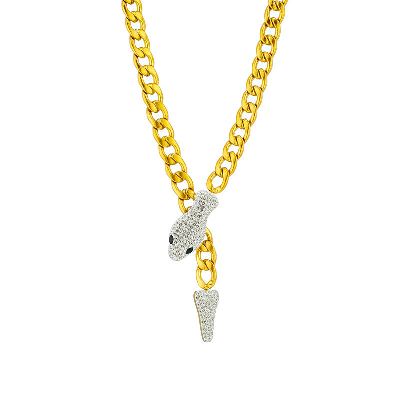 Gold Plated Cubic Zirconia Pendant Cuban Link