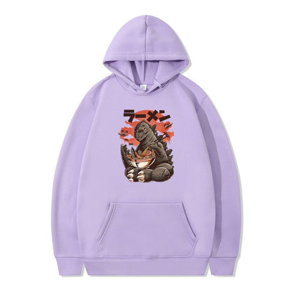 Cartoon printed fashionable men's and women's autumn and winter hoodies with hats