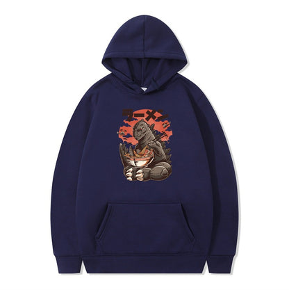 Cartoon printed fashionable men's and women's autumn and winter hoodies with hats