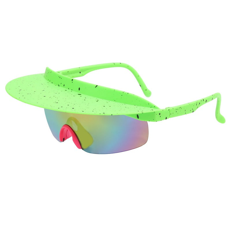 New Large Frame Cycling Glasses for Men and Womens Fashionable and Colorful Hats, Sunglasses, Personalized Brims, Sunglasses