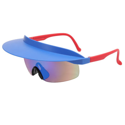 New Large Frame Cycling Glasses for Men and Womens Fashionable and Colorful Hats, Sunglasses, Personalized Brims, Sunglasses