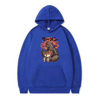 Cartoon printed fashionable men's and women's autumn and winter hoodies with hats