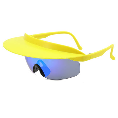 New Large Frame Cycling Glasses for Men and Womens Fashionable and Colorful Hats, Sunglasses, Personalized Brims, Sunglasses