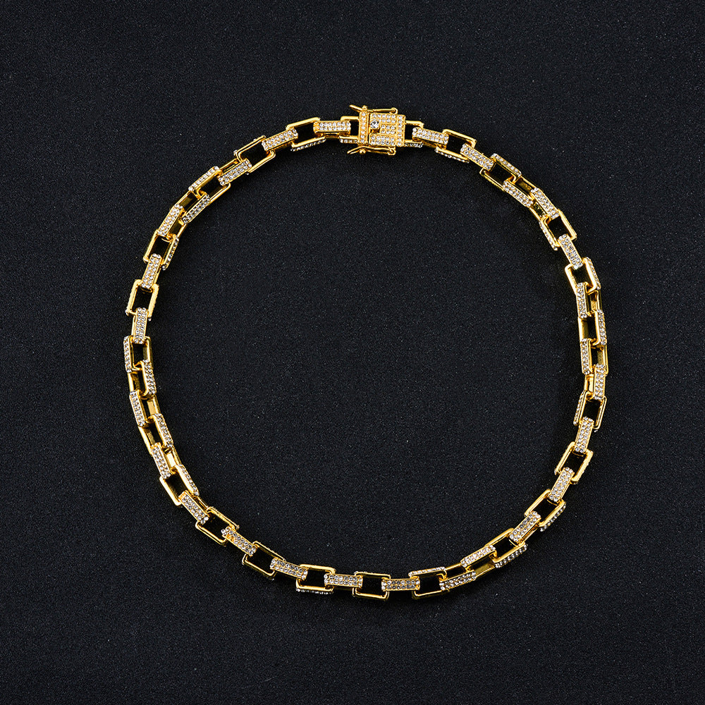 Cuban Chain Box Buckle Necklace