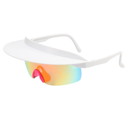 New Large Frame Cycling Glasses for Men and Womens Fashionable and Colorful Hats, Sunglasses, Personalized Brims, Sunglasses