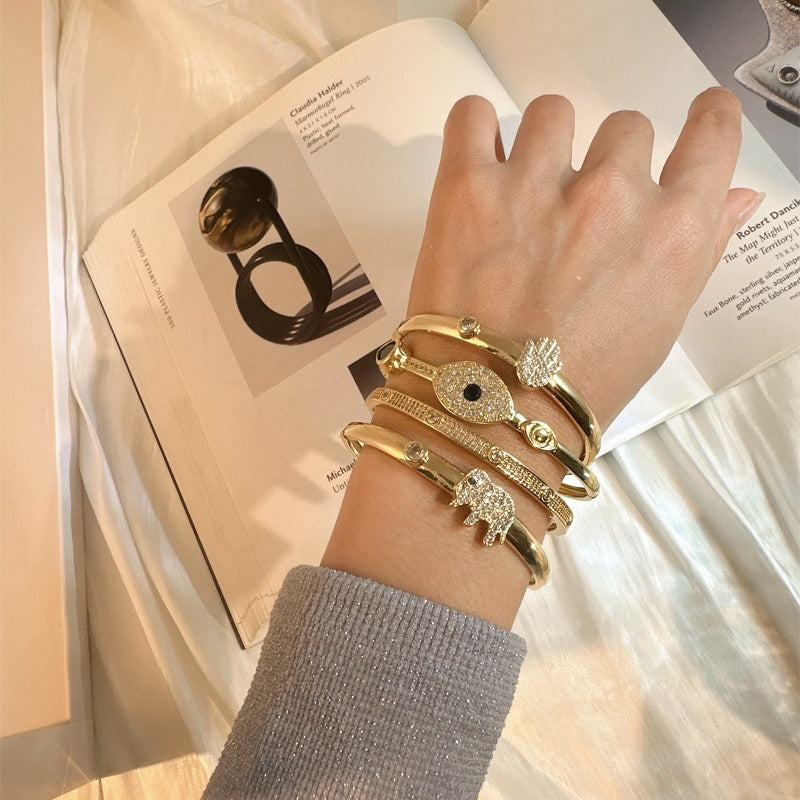 mixed color Micro Inlaid Zircon Bracelet
