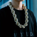 30mm Chunky Rope Chain Necklace — 14K Gold Plated, 30 Inch