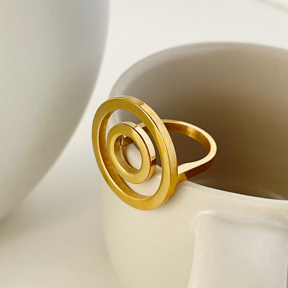 simple versatile circle shape ring for women