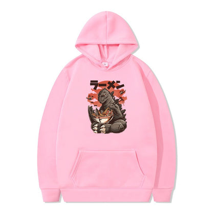Cartoon printed fashionable men's and women's autumn and winter hoodies with hats