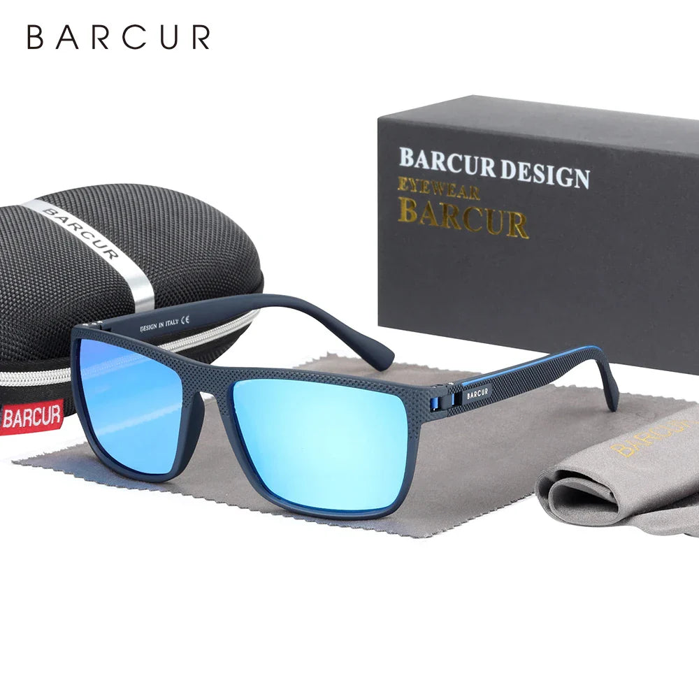BARCUR TR90 Square Sport Sunglasses — Polarized UV400