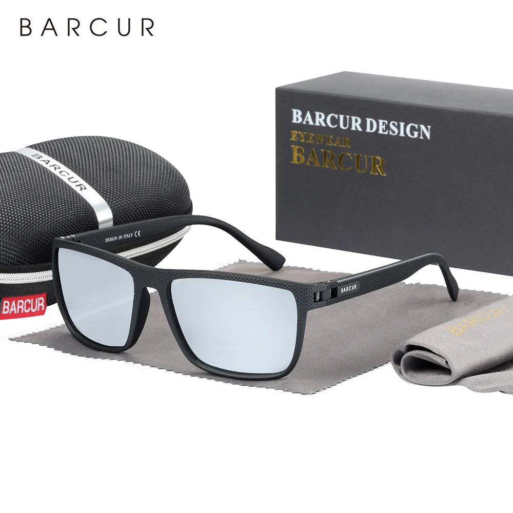 BARCUR TR90 Square Sport Sunglasses — Polarized UV400