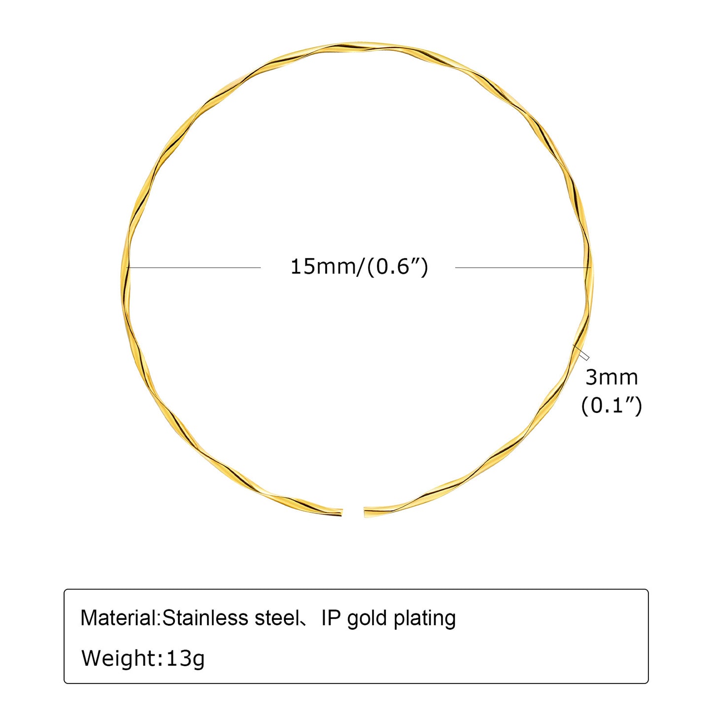 Necklaces Women's Collar Gold Fashion Personality Fried Dough Twists Jewelry