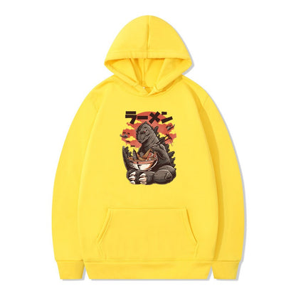 Cartoon printed fashionable men's and women's autumn and winter hoodies with hats