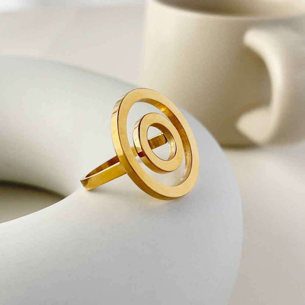 simple versatile circle shape ring for women