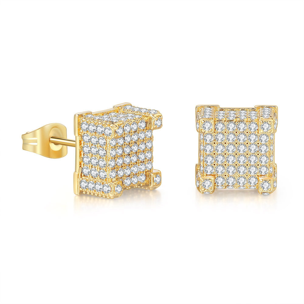 Zircon Micro Earring Gold Plated