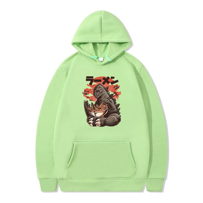 Cartoon printed fashionable men's and women's autumn and winter hoodies with hats