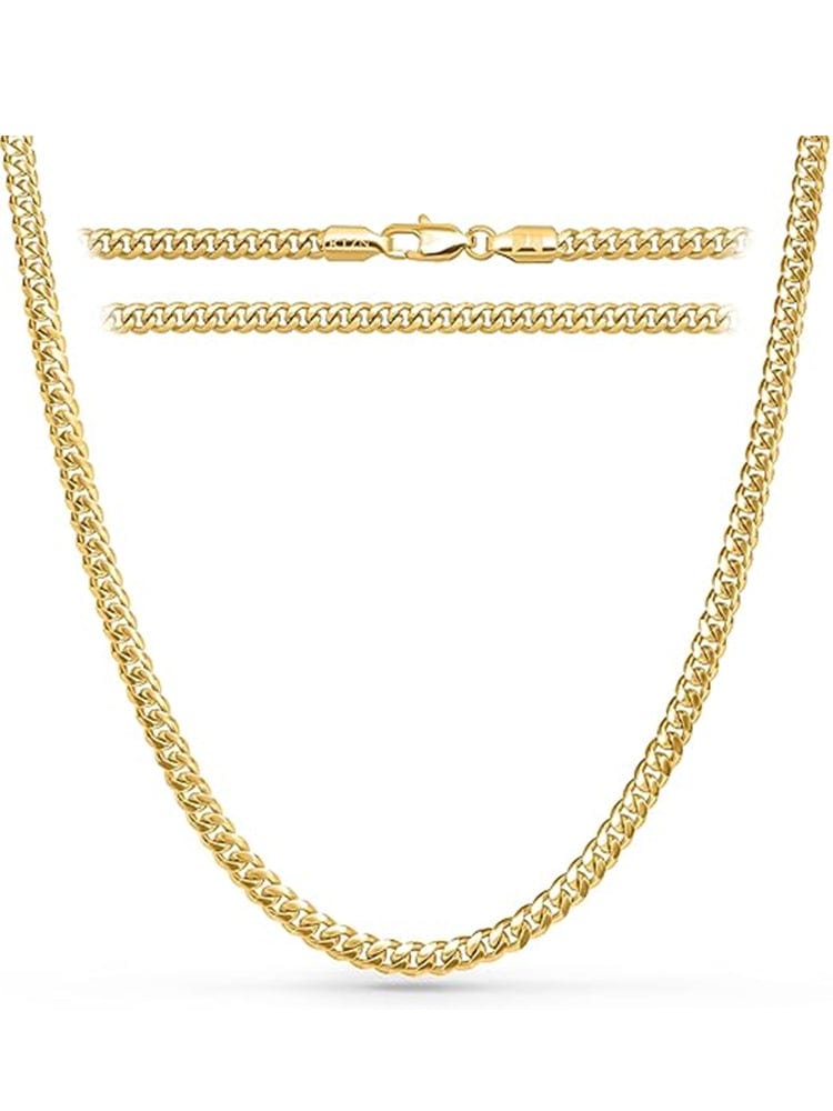 18-inch 5mm gold Cuban link chain necklace, luxury accessory for professional style. - Gold Cuban Link Chain (5mm) - 18 inches - RTZN, Shopify Collective
