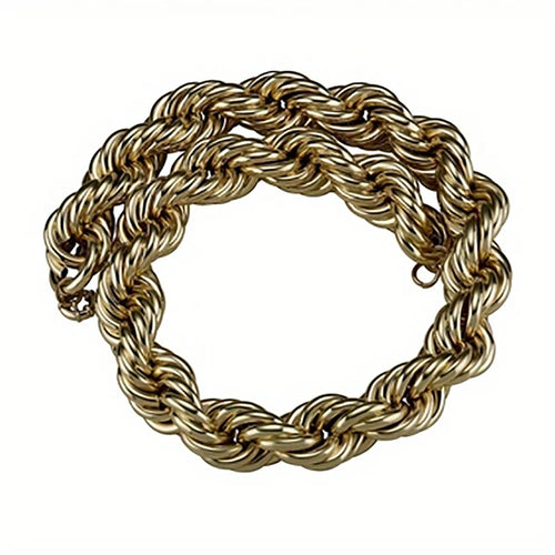 30mm Chunky Rope Chain Necklace — 14K Gold Plated, 30 Inch