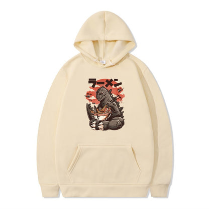 Cartoon printed fashionable men's and women's autumn and winter hoodies with hats