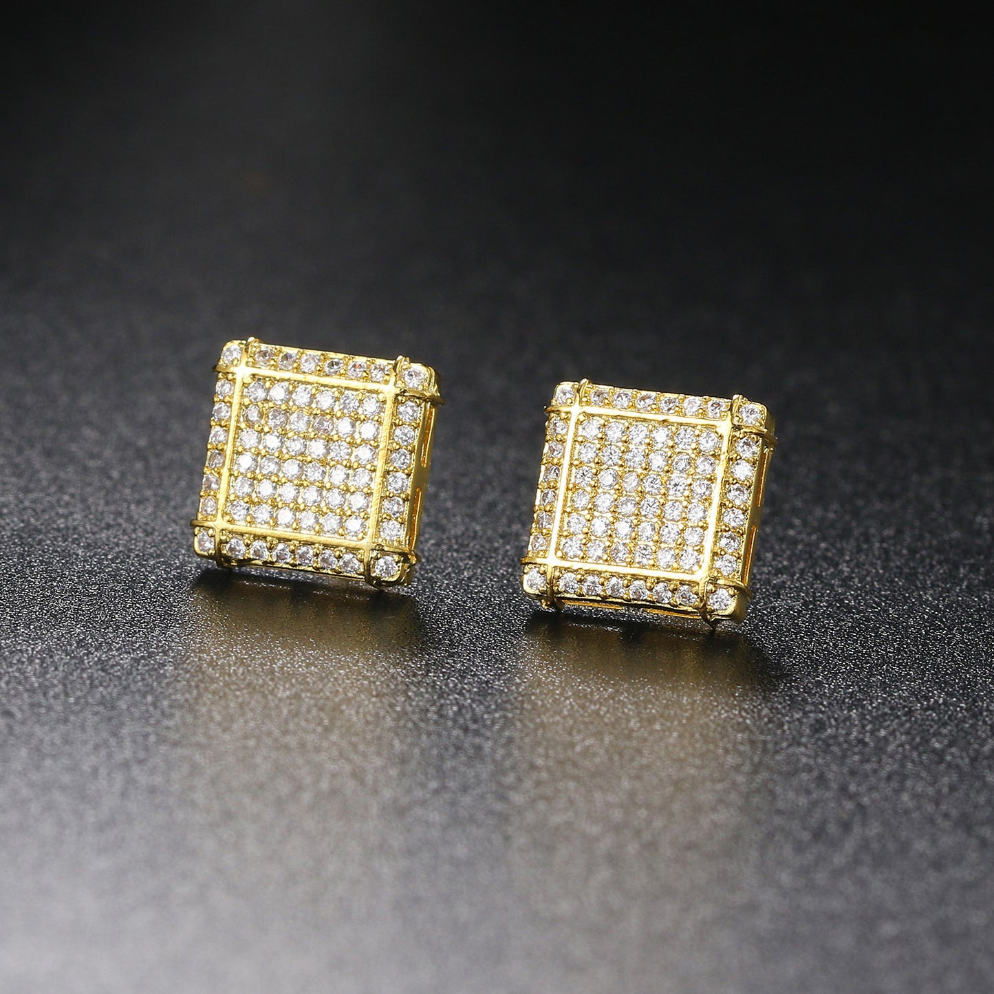 Zircon Square Thread Earrings