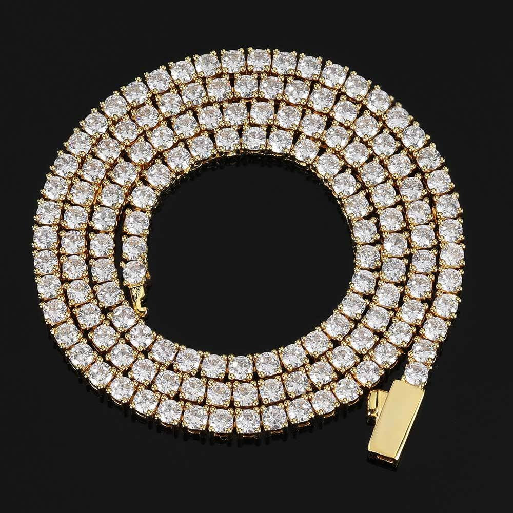 Stone Necklace Full Diamond Men's Necklace