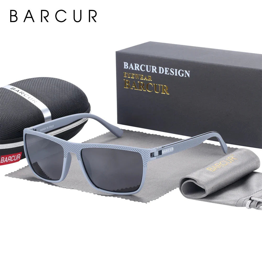 BARCUR TR90 Square Sport Sunglasses — Polarized UV400