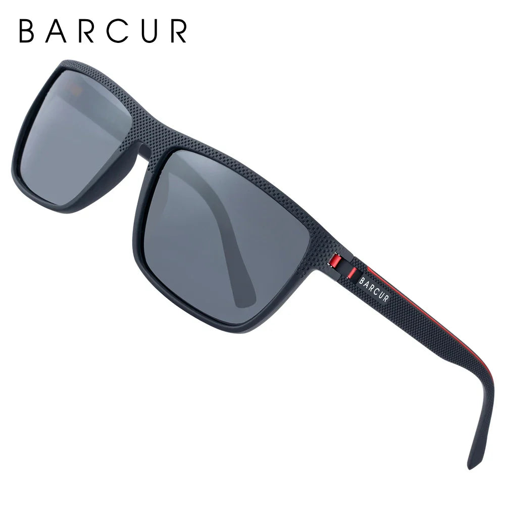 BARCUR TR90 Square Sport Sunglasses — Polarized UV400