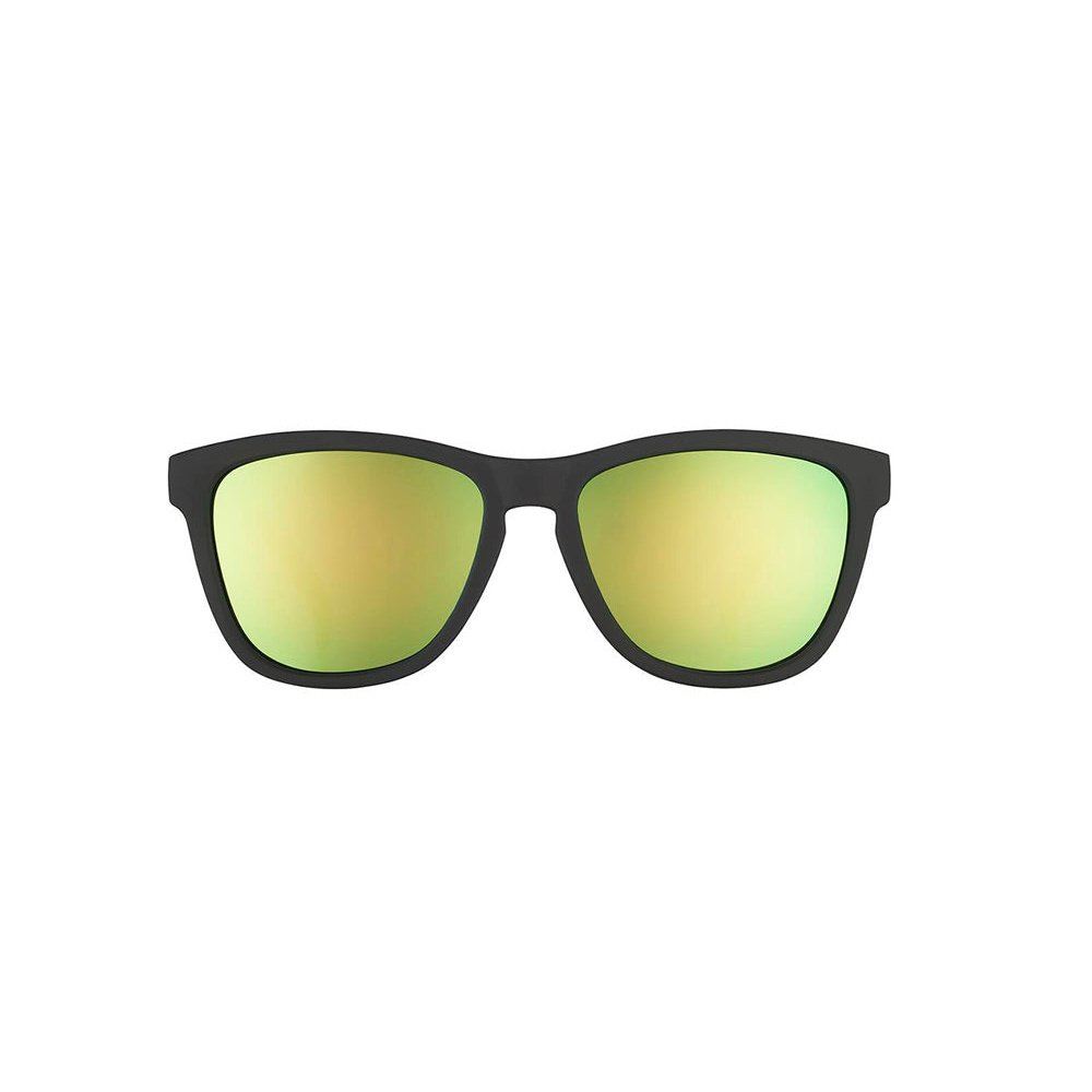Luxury black frame polarized sunglasses with green reflective lenses, sleek professional style accessory. - "Vincent's Absinthe Night Terrors” OG Polarized Sunglasses - Default Title - Rare Air Discs, Shopify Collective
