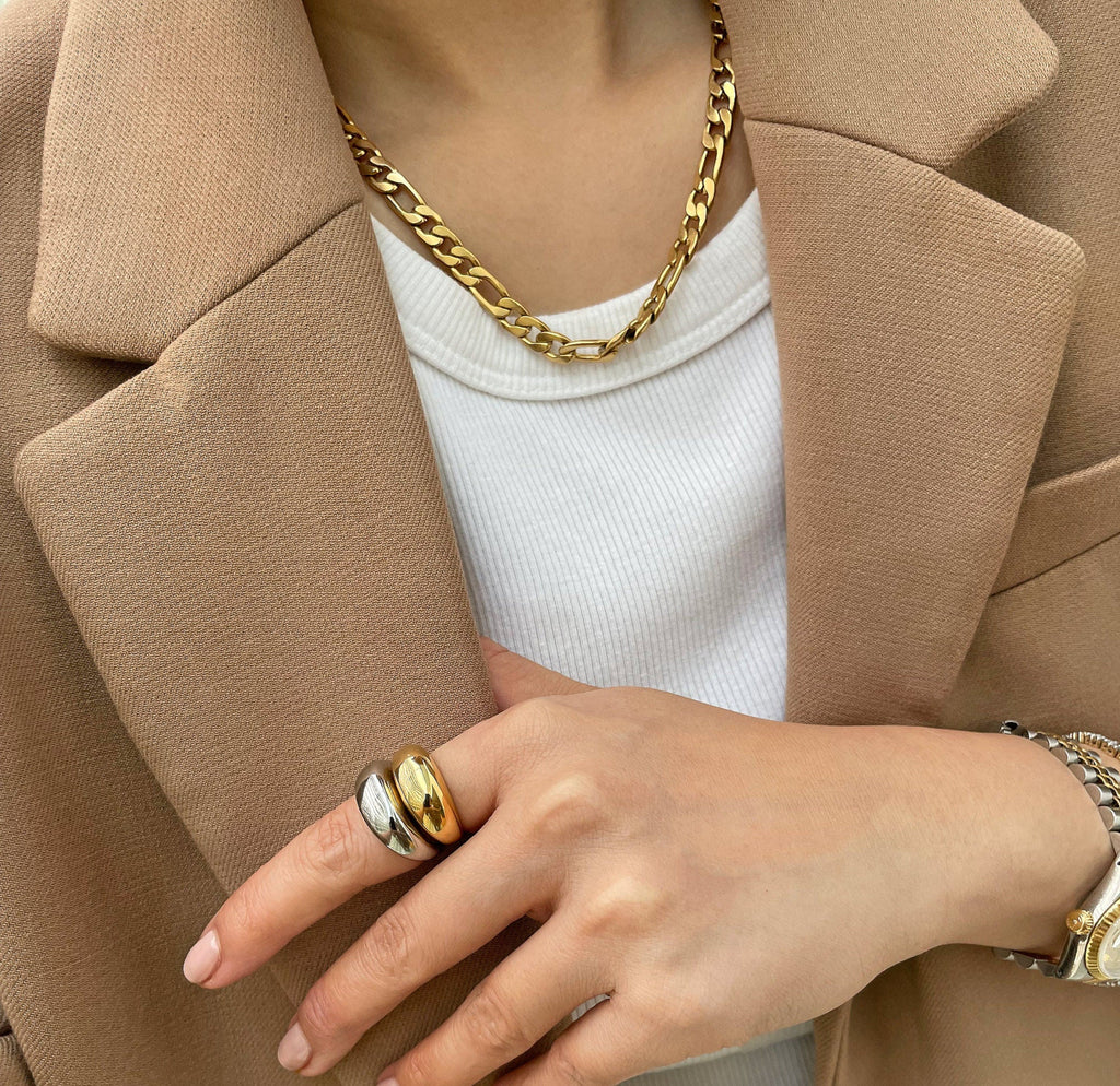 Brooklyn 18K Gold Figaro Chain Necklace — Waterproof & Tarnish-Free