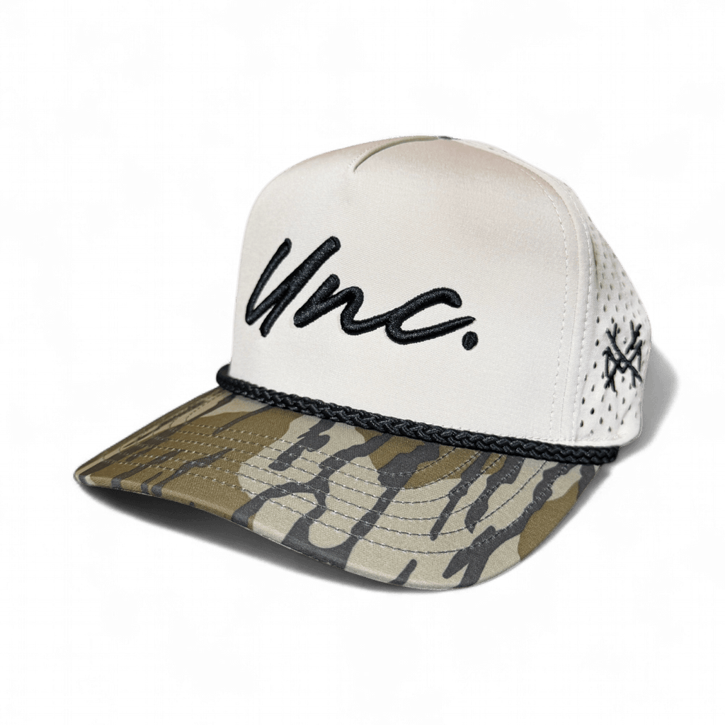 UNC Snapback Hat – Embroidered, Adjustable, Retro Flat Bill Trucker or 7-Panel Style
