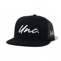 UNC Snapback Hat – Embroidered, Adjustable, Retro Flat Bill Trucker or 7-Panel Style